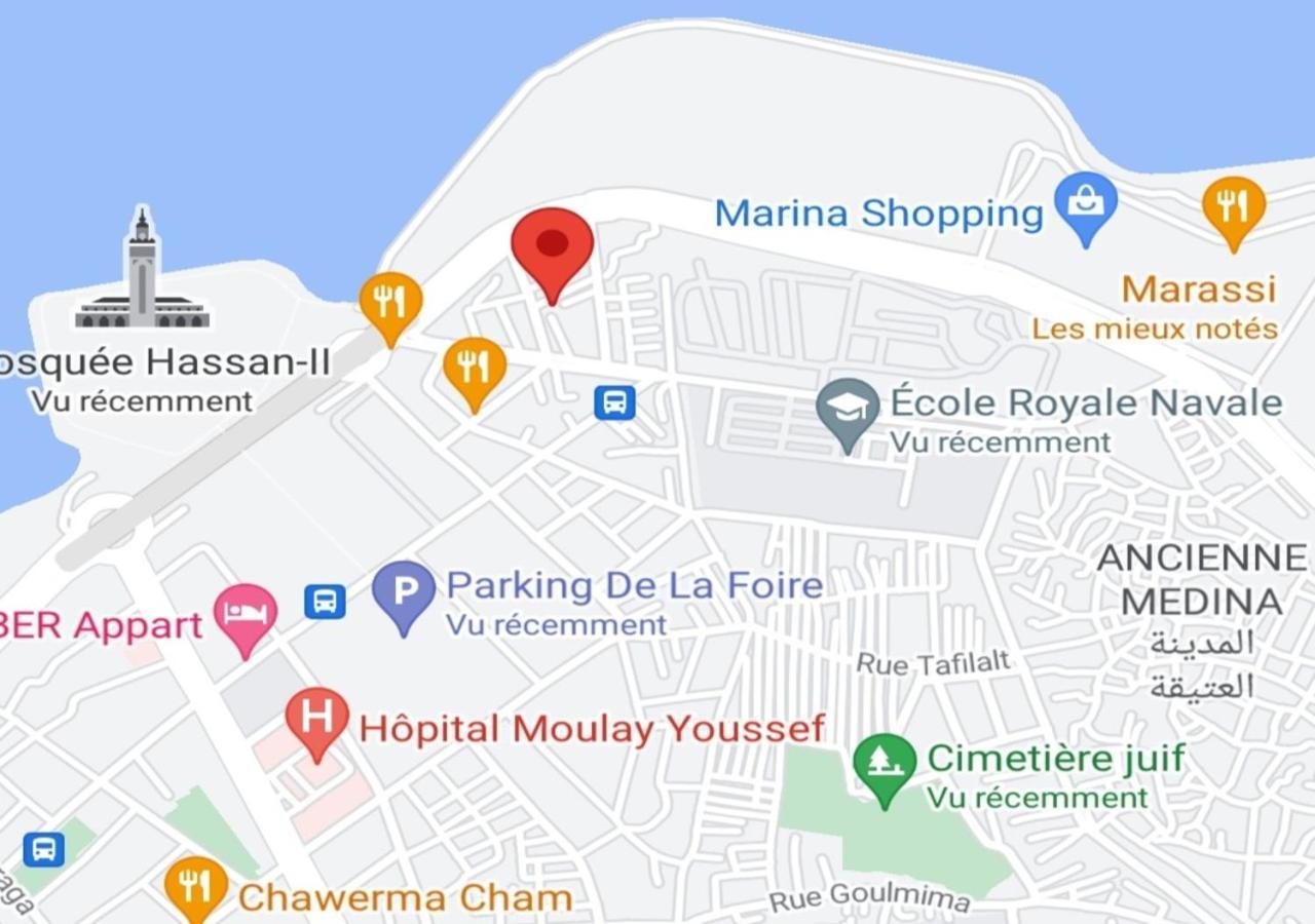 Luxury Downtown Apartment Of 80M2 In Front Of Hassan 2 Mosque And Sea From Family , Pour Famille , Interdit Couples Araabic Non Marie, Forbidden Unmarried Araabic Couples Basement Car Park 카사블랑카 외부 사진